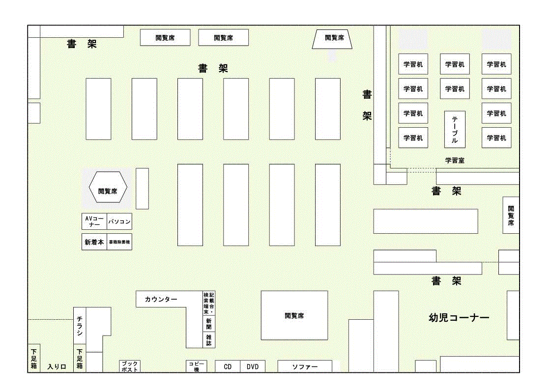 荒川図書館館内図